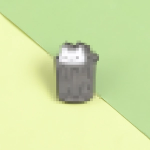 Cartoon Cute Cat In Trash Can Alloy Enamel Brooch Personalized Student Animal Drip Oil Lapel Pin Badge Accessory