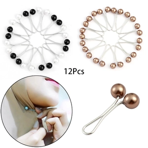 Eleganti Spille per Hijab a Forma di U in Perla Artificial d'Imitazione Spilla di Sicurezza in Metallo per Donna Clip per Sciarpa Anti Esposizione