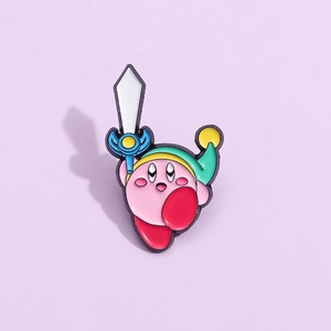 Alloy Enamel Pin Cartoon Swordsman Badge For Backpacks Jackets Fashion Brooch Decorative Jewelry Accessory Gift For Men Women