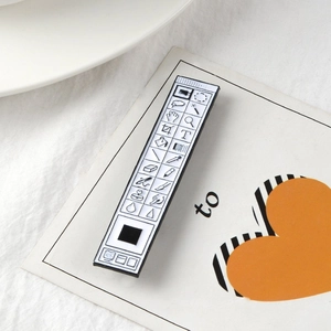 Creative Photoshop toolbar enamel pin with classic software UI icons for clothes and bags