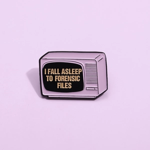 Retro TV Shape Enamel Pin Alloy Brooch Personalized Text Badge For Clothing Bags Hats Jewelry Accessories