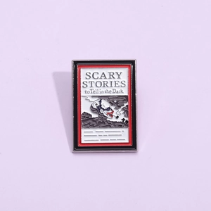 Horror Scary Stories To Tell In The Dark Mothman Enamel Pin Alloy Rhinestone Book Badge Gothic Halloween Jewelry Accessory