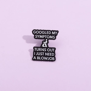Funny Creative Alloy Enamel Pin Badge Slogan English Letter Graphic Brooch For Bags Clothing Jewelry Accessory For Universal