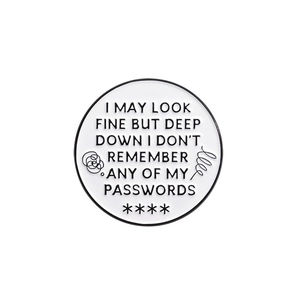 Funny enamel pin badge with humorous English quotes for backpacks and clothing
