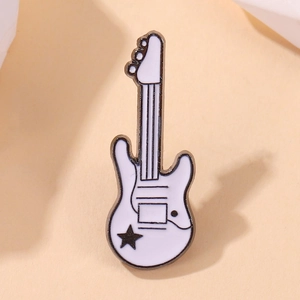 Creative Alloy Enamel Brooch Pin Cute Cartoon Boy Electric Guitar Muscular Arm Shape Badge For Backpack Clothing Decor Unisex Jewelry