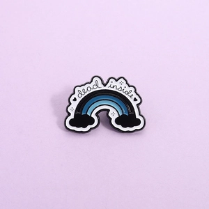 Dead Inside Broche en Émail Arc-en-ciel Pin Créatif Badge en Métal Alliage Accessoire de Bijoux Pour Vêtements Sacs