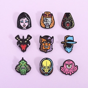 Cartoon Horror Movie Monster Character Enamel Pin Alloy Brooch Creative Painted Badge Jewelry For Clothing Backpack Accessories