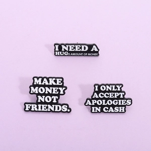 Épingle en Émail Citation Humoristique Argent Alliage Broche Badge Lettrage Amusant pour Veste en Jean Sac à Dos Accessoire Bijoux Hommes Femmes