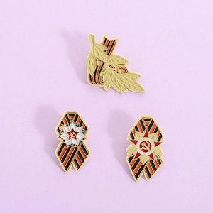 Retro Soviet Style St George Ribbon Military Medal Badge For Unisex Zinc Alloy Enamel Commemorative Russian Patriotic Brooch Pin