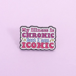 Iconic Chronic Lettering Enamel Pin Alloy Star Decorative Badge For Backpack Clothes Accessory Unisex Jewelry Gift