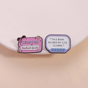 Funny Book Lover Enamel Pin This Book Ruined My Life 5 Stars Bookish Girlie Zinc Alloy Brooch Badge For Clothing Bag Decor
