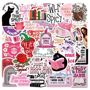 Autocollants Thème Lecture Smut Rose Stickers Vinyle Imperméables Pour Ordinateur Portable Journal Guitare Décor DIY Lecteurs