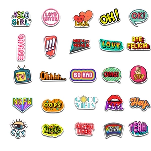50 autocollants graffiti alphabet dessin animé imperméables pour bagages et guitare