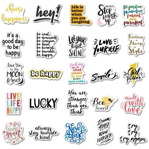 Lot de 50 autocollants inspirants imperméables pour ordinateur et bagages