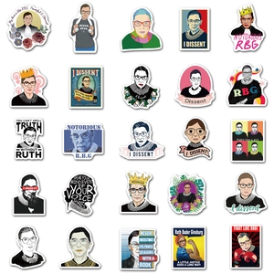 Set of 52 waterproof RBG Ruth Bader Ginsburg stickers for laptop and luggage decor