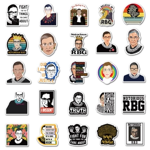 Pack of 50 Ruth Bader Ginsburg RBG quote stickers for laptops and waterproof luggage cases