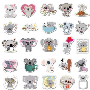 Lot de 50 autocollants Koala mignons pour valises, skateboards et bouteilles d'eau