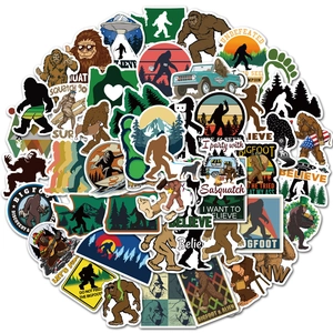 50pcs Bigfoot stickers set for outdoor gear, laptop and skateboard decoration
