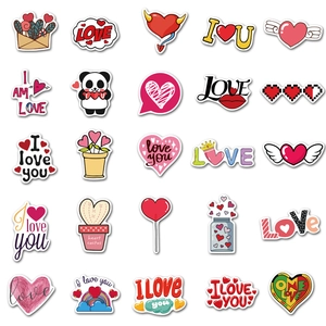 50 stickers cœur imperméables pour la Saint-Valentin, déco bagages et chambre