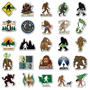 Set of 50 cartoon Bigfoot stickers for laptop and skateboard decoration