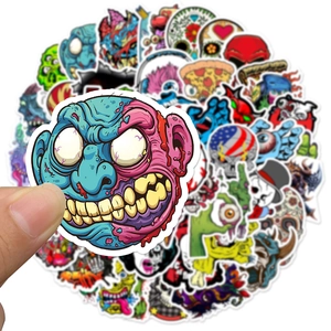 Waterproof skull graffiti stickers set for DIY luggage laptop and skateboard decor