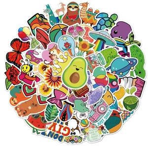 Waterproof Cute Animal PVC Stickers For Laptop Luggage Skateboard Helmet Water Bottle Journaling Scrapbooking Decoration