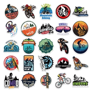 Set of 50 waterproof mountain bike graffiti stickers for luggage and skateboards