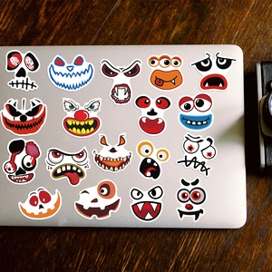 Lot de 50 stickers d'Halloween citrouille et fantôme pour déco ordinateur
