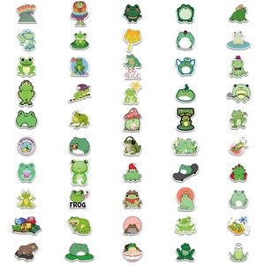 Set of 100 cute cartoon frog graffiti stickers for DIY suitcases and waterproof journals