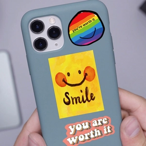 100pcs colorful inspirational quotes stickers for laptop water bottle phone case decoration