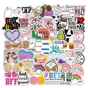 50pcs Best Friend Forever waterproof cartoon graffiti stickers for laptops and bottles