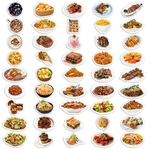 90pcs waterproof food menu graffiti stickers for recipes scrapbooking and planners