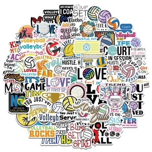 Volleyball Stickers Waterproof Adhesive Graffiti Decals For Laptop Luggage Water Bottle Sports Theme Decorative Sticker