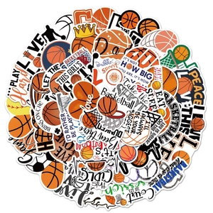 Set di 50 adesivi da basket impermeabili per valigie e decorazione fai-da-te per laptop