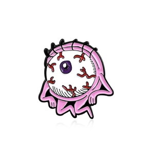 Creative bloodshot eyeball alien monster enamel pin for personalized clothes and bags