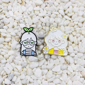 Broche en Émail Cartoon Pour Meilleurs Amis Badge de Revers en Alliage Aubrey Basil Personnage Bijoux Cadeau Pour Femmes Filles
