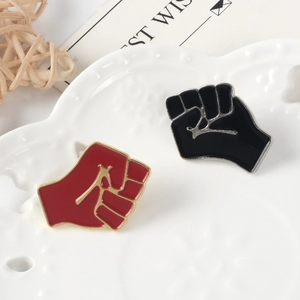 Creative Fist Enamel Brooch Power Strength Unity Alloy Lapel Pin Fashion Badge Team Spirit Jewelry Gift For Men Women