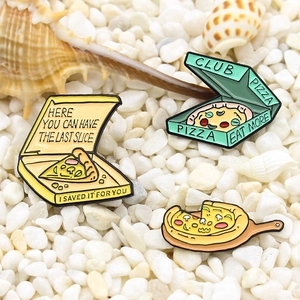 Lustige Cartoon Pizza Emaille Anstecknadel Legierung Lebensmittel Abzeichen Brosche Für Kleidung Rucksack Deko Schmuck Geschenk