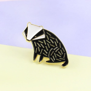 Cartoon Badger Enamel Brooch Pin Cute Forest Animal Badge For Backpack Hat Clothing Accessories Gift For Friends Family