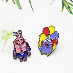 Creative Cartoon Monster Bunny Enamel Brooch Alloy Lacquered Animal Pin For Clothes Bag Backpack Decoration Jewelry Gift