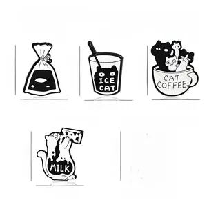 Detailed size and weight specs for various cartoon cat soft enamel pins