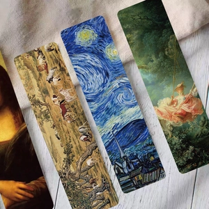 30-piece art bookmark set featuring classic paintings like Mona Lisa and Starry Night