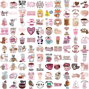100pcs funny cartoon coffee doodle stickers for DIY laptop luggage and guitar decor