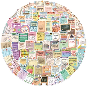 Lot de 100 autocollants de santé mentale colorés avec citations positives et inspirantes