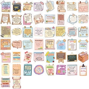 Set de 50 autocollants de motivation étanches pour décoration de laptop et guitare