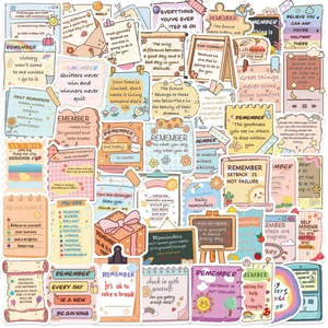 Stickers Citations Motivantes Anglaises PVC Imperméables Finition Mate Pour Ordinateur Bagages Guitare DIY Scrapbooking Journal Enfants
