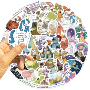 50 pieces of inspirational cartoon fairy tale graffiti stickers for guitar and laptop DIY