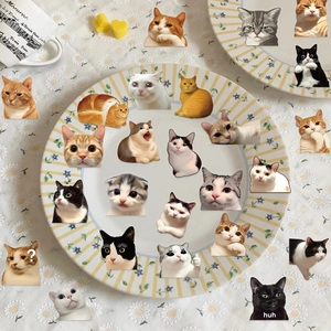 Set of 50 waterproof vintage cartoon cat stickers for scrapbooking and laptops