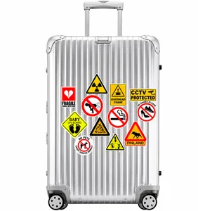 50 pegatinas de advertencia de PVC impermeables para maletas y motos con diseños graffiti