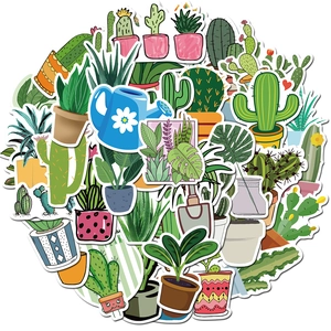 Autocollants Imperméables Plantes Vertes Cactus Succulentes Pour Ordinateur Portable Bagages Guitare Skateboard Stickers Graffiti